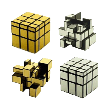 Mirror cube, solved and unsolved