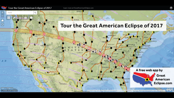 Map of the the 2017 Solar Eclipse path
