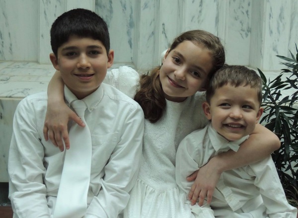 Kids after the sealing