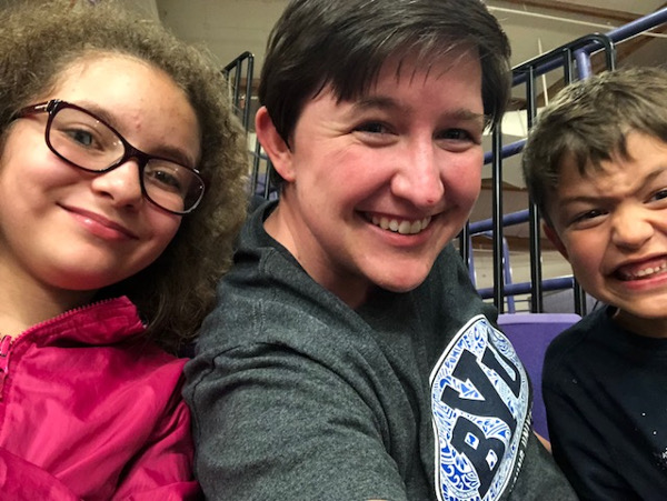 Selfie at volleyball game