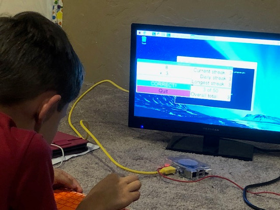 Cody playing math game