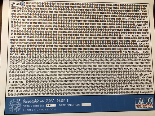 Tracker showing 903 kms complete