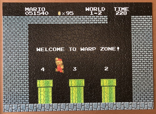 1000 piece Mario puzzle completed