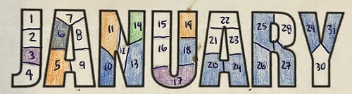 17 of 31 days in January