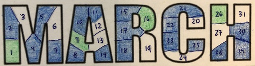 22 of 31 days in March