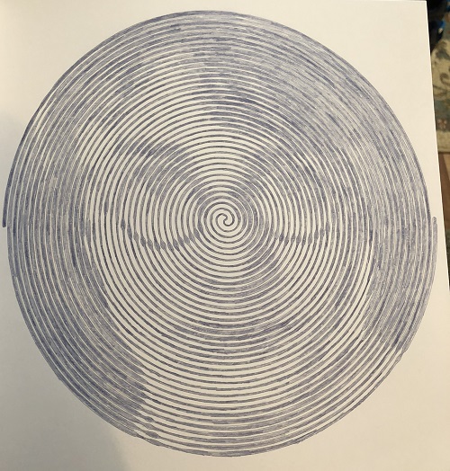 Finished spiroglyphic showing a picture of Harry Potter