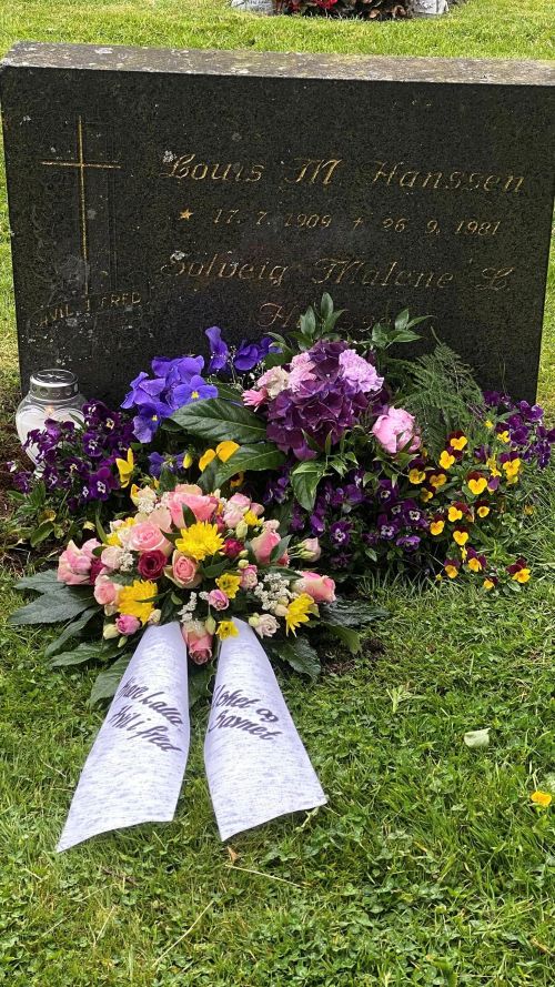 Flowers by the grave