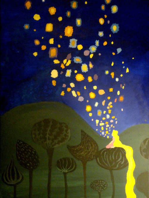 Image from Tangled with Rapunzel and lanterns